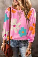 Cargar imagen en el visor de la galería, Rose Cute Flower Print Bracelet Sleeve Top
