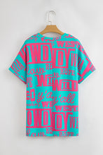 Load image into Gallery viewer, Green Howdy Cowboy Letter Printed Western Fashion Tee
