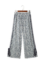 Cargar imagen en el visor de la galería, Gray Leopard High Waist Side Bow Straight Leg
