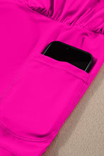 Cargar imagen en el visor de la galería, Hot Pink Pocketed Wide Waistband Swim Shorts
