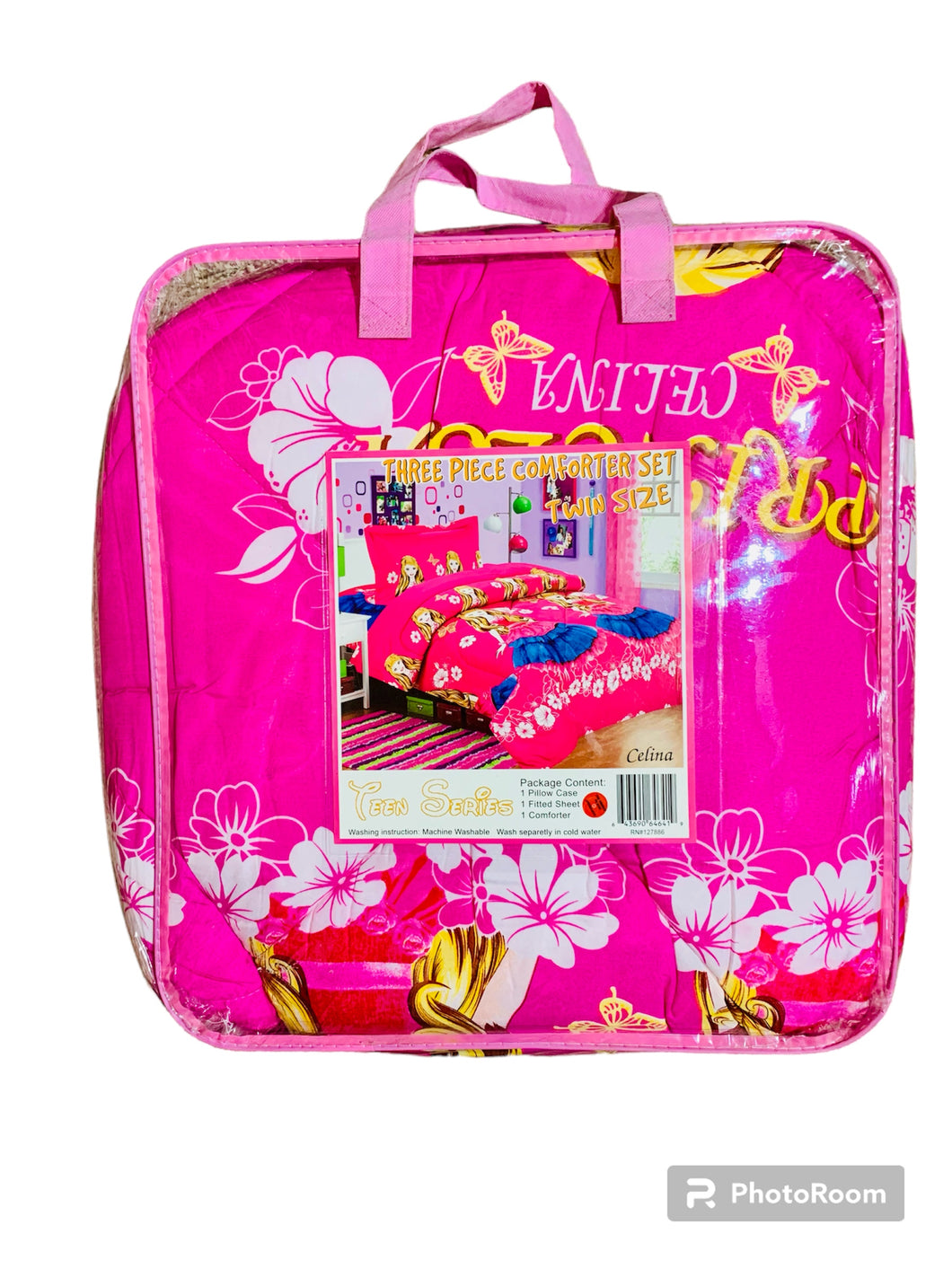 Brand New Barbie Inspired Twin Size 3 Piece Bedding Set