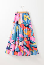 Cargar imagen en el visor de la galería, Pink Printed Pocketed High Waist Maxi Skirt
