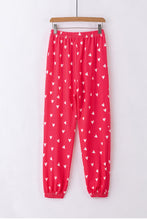 Load image into Gallery viewer, Fiery Red Valentines Heart Print Pants Set
