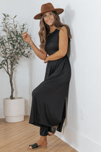 Cargar imagen en el visor de la galería, Black Open Back Wide Leg Jumpsuit
