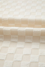 Load image into Gallery viewer, Beige Checkered Pocketed High Waist Wide Leg Overall
