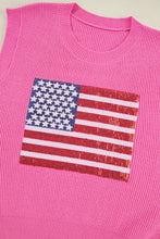 Cargar imagen en el visor de la galería, Bonbon Sparkling American Flag Knitted Vest
