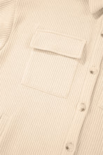 Load image into Gallery viewer, Apricot Solid Color Corduroy Buttoned Long Sleeve Shacket
