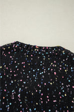 Cargar imagen en el visor de la galería, Black Multicolor Confetti Sweater Cardigan
