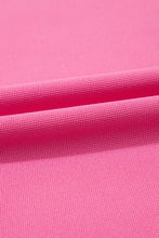 Load image into Gallery viewer, Bright Pink Textured Pearled Ruffle Sleeve Top 2 Piece Shorts Set
