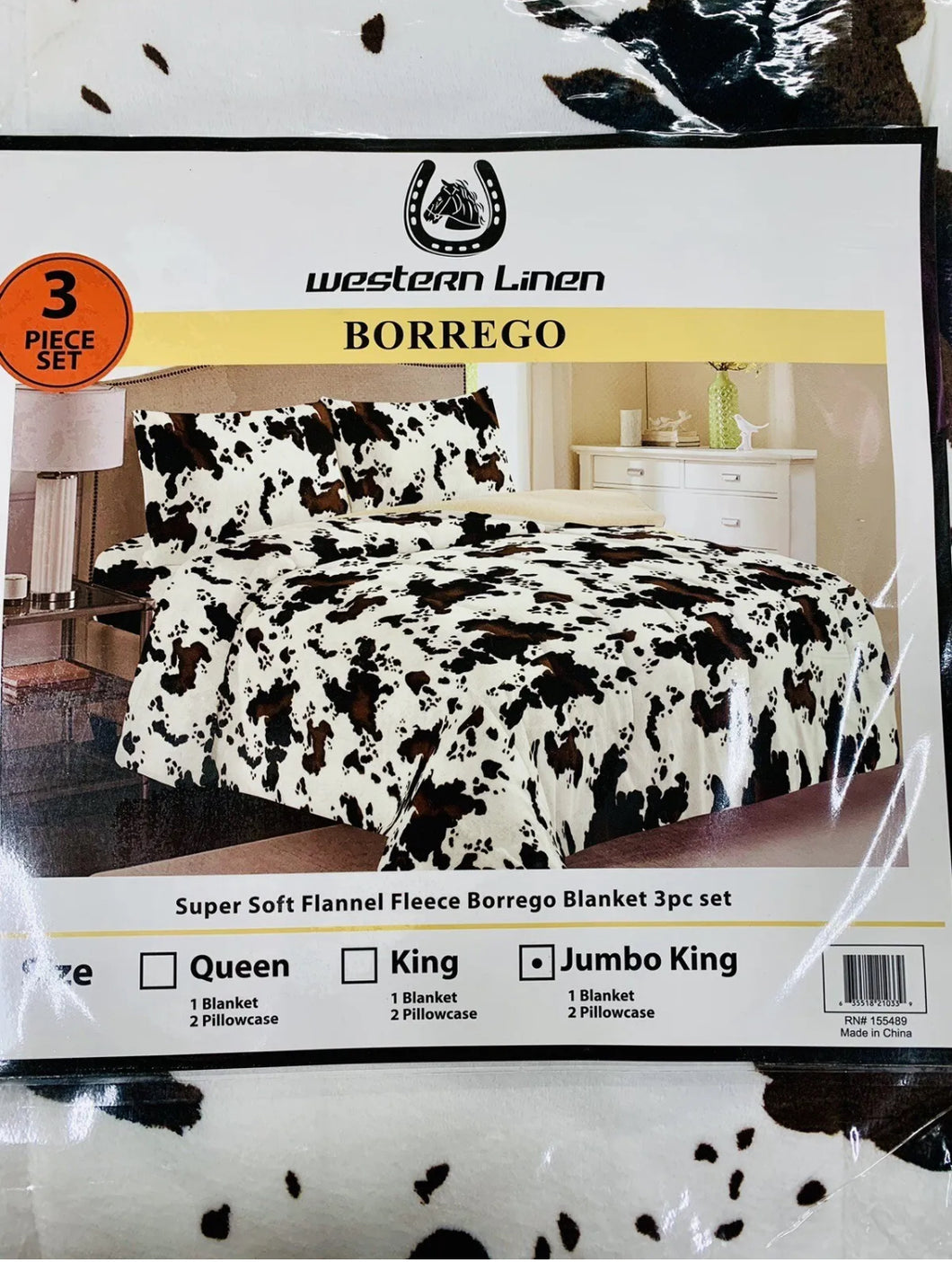 Worlds Softest King Size Comforter 3 Piece Set Cow Print Set