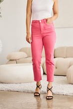 Load image into Gallery viewer, Full Size Tummy Control High Waist Raw Hem Jeans
