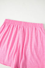 Load image into Gallery viewer, Sachet Pink Loose Fit Half Sleeve T Shirt and High Waist Skirt Set
