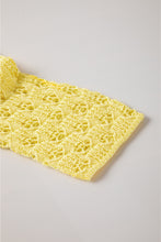 Load image into Gallery viewer, Yellow Pointelle Knit V Neck Sweater Cardigan
