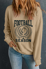 Load image into Gallery viewer, Khaki Rugby FOOTBALL SEASON Graphic Game Day Sweatshirt
