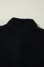 Cargar imagen en el visor de la galería, Black Sherpa Stand Collar Jacket Vest
