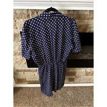 Cargar imagen en el visor de la galería, Vintage Nancy G Navy Polka Dot Jumpsuit Romper - Women
