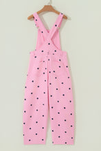 Cargar imagen en el visor de la galería, Phalaenopsis Polka Dot Print Bib Pocket Denim Barrel Overalls Jumpsuit
