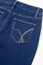 Load image into Gallery viewer, Sail Blue Center Seam Deep Wash Straight Jeans
