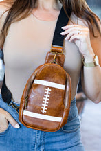 Cargar imagen en el visor de la galería, Brown Rugby Football PU Mini Crossbody Bag
