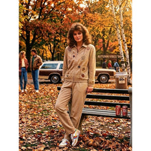 Load image into Gallery viewer, Vintage Alfred Dunner Beige Embroidered Bomber Jacket Fall Leaves Set
