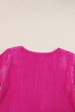 Cargar imagen en el visor de la galería, Bright Pink Casual Pleated Short Two-piece Set
