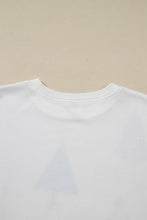 Load image into Gallery viewer, White Stripe Multi Christmas Tree Long Sleeve Top and Shorts 2pcs Lounge Set
