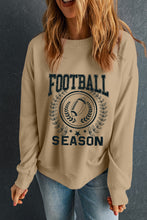 Load image into Gallery viewer, Khaki Rugby FOOTBALL SEASON Graphic Game Day Sweatshirt
