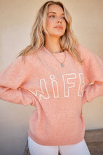 Cargar imagen en el visor de la galería, And The Why WIFEY &amp; Heart Round Neck Sweater
