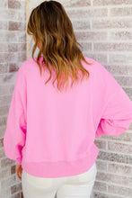 Load image into Gallery viewer, Pink Touch Down Rugby Thread Embroidery Sweatshirt
