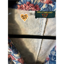 Load image into Gallery viewer, Vintage 80s 100% Cotton Floral Blue &amp; Pink Blazer Jacket Lightweight Blazer
