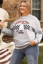 Cargar imagen en el visor de la galería, Light Grey Creep It Real Ghost Print Plus Size Sweatshirt
