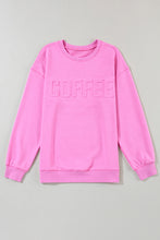 Load image into Gallery viewer, Bonbon COFFEE Letter Embossed Casual Sweatshirt
