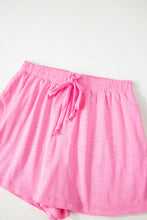 Load image into Gallery viewer, Sachet Pink Loose Fit Half Sleeve T Shirt and High Waist Skirt Set
