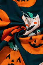 Cargar imagen en el visor de la galería, Orange Halloween Pattern Short Sleeve Shirt Pajama Set
