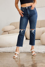 Load image into Gallery viewer, RFM Crop Dylan Full Size Tummy Control Distressed High Waist Raw Hem Jeans
