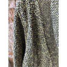 Load image into Gallery viewer, Willow Green and Black Lagenlook Textured Knit Cardigan with 90s Buttons
