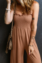 Cargar imagen en el visor de la galería, Dusty Pink Ruffled Shirred Wide Leg Sleeveless Jumpsuit
