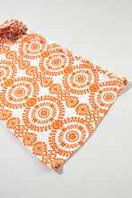 Cargar imagen en el visor de la galería, Orange Boho Retro Flower Print Wide Leg Pants
