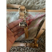 Load image into Gallery viewer, Brahmin Floral Print Crème Talitha Mini Asher Tote Bag with Tan Leather Trim
