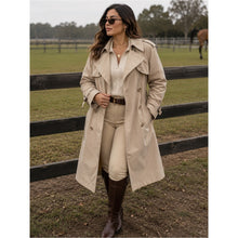Load image into Gallery viewer, Vintage Richman Brother Plaid Classic Double-Breasted Trench Coat with Belt
