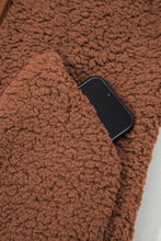 Load image into Gallery viewer, Cinnamon Faux Fur Snap Button Front Knot Side Plush Vest with Pockets
