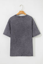 Load image into Gallery viewer, Medium Grey TEXAS Steer Head Graphic Mineral Wash Oversized T Shirt
