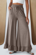 Load image into Gallery viewer, DUNE Ruffled Wide Leg Pull On High Waist Pants with Pockets
