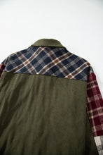 Load image into Gallery viewer, Red Mixed Plaid Patchwork Retro Shacket
