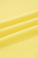 Load image into Gallery viewer, Yellow Cream Drop Shoulder Puff Sleeve Crop Pullover Drawstring Wide Leg Pants Set
