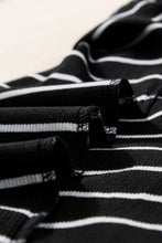 Cargar imagen en el visor de la galería, Black Stripe Ribbed Knit Tank Mini Dress
