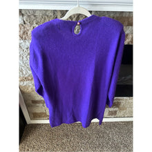 Load image into Gallery viewer, Vintage 80s Purple Embellished Angora Lambswool Sequins Knit Dress
