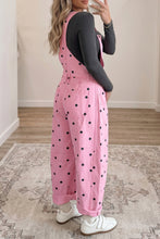Cargar imagen en el visor de la galería, Phalaenopsis Polka Dot Print Bib Pocket Denim Barrel Overalls Jumpsuit
