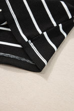 Cargar imagen en el visor de la galería, Black Stripe Ribbed Knit Tank Mini Dress
