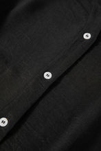 Cargar imagen en el visor de la galería, Black 3/4 Sleeve Button Up Long Kimono
